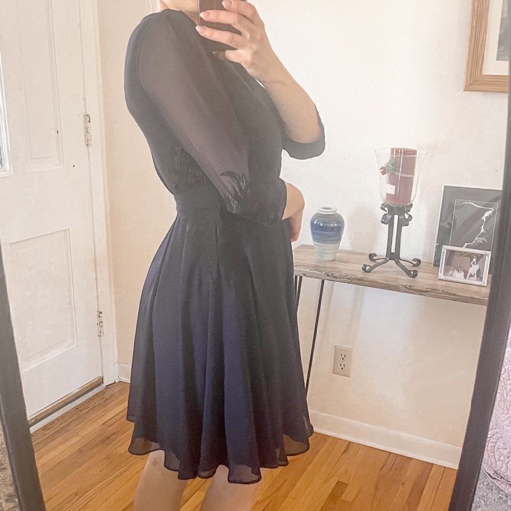 Ted Baker Gaenor Embroidered Mini Dress Midnight Blue - Picture 3 of 8